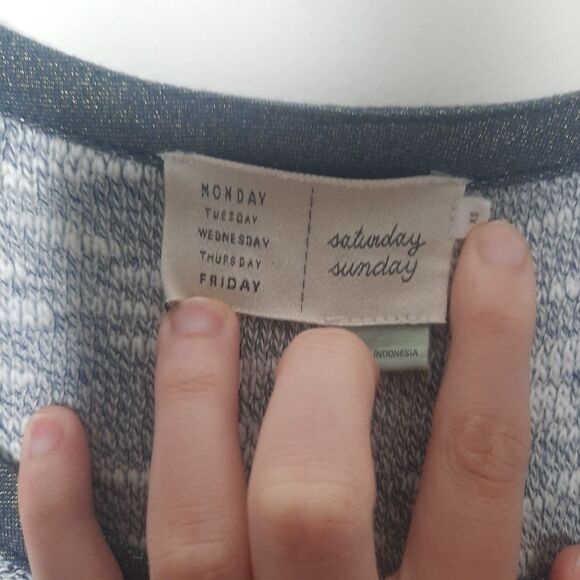 Saturday Sunday Anthropologie Anka Drop Wiast Textured Knit Mini Dress Size XS - Picture 5 of 6